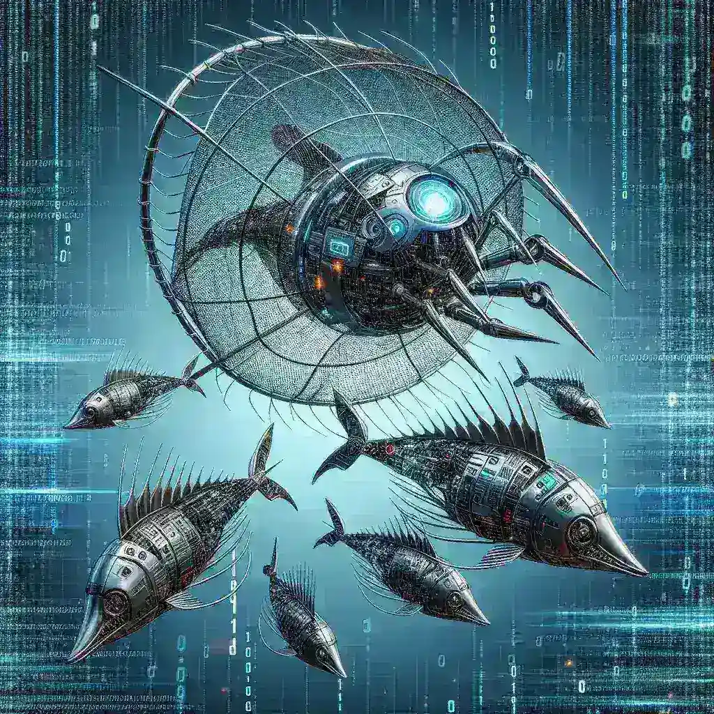 "AI-powered phishing detection technology screen displaying analysis of social engineering attempts, showcasing advanced algorithms and real-time alerts for enhanced cybersecurity."