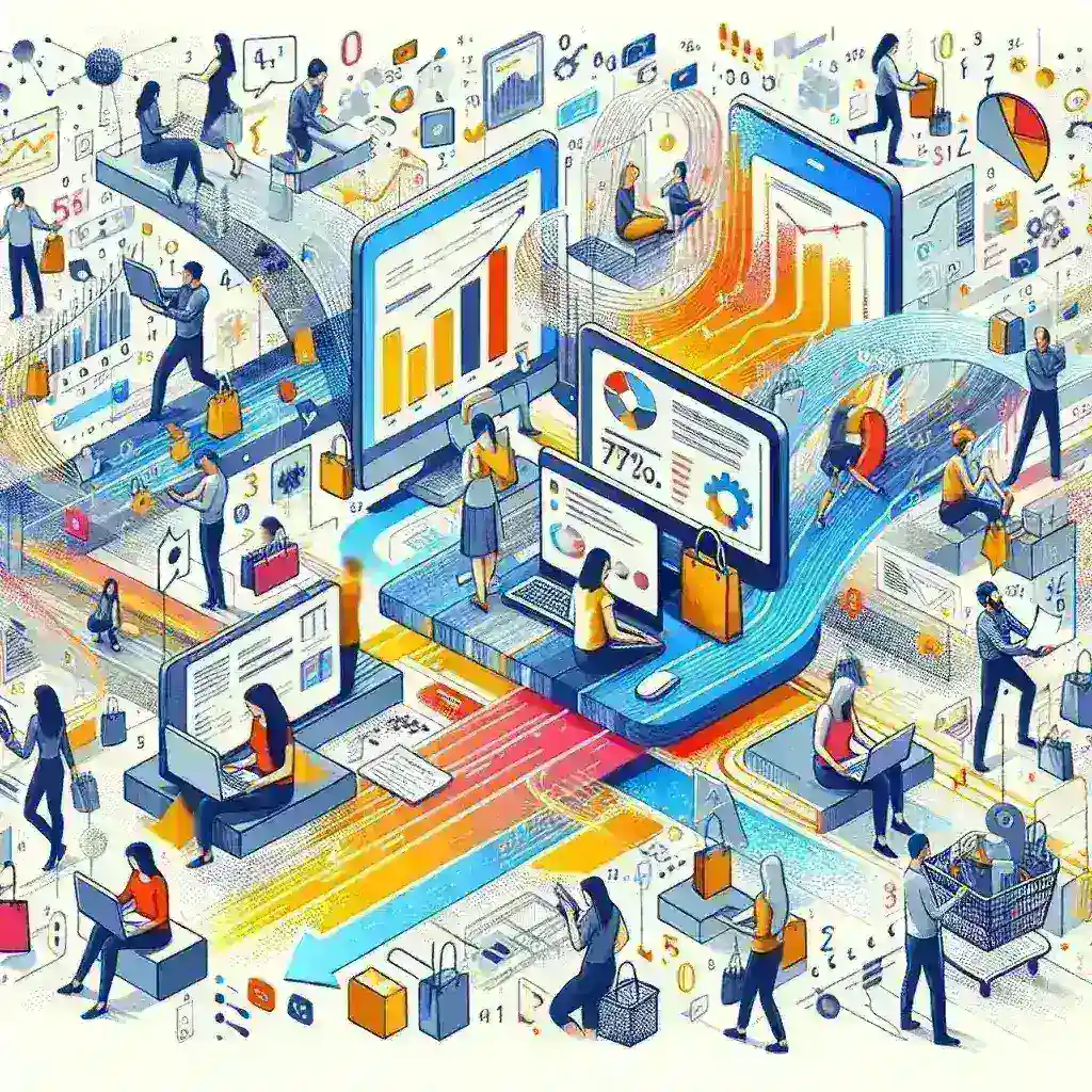 "Illustration of a Walmart scraper tool used for data extraction, showcasing key features such as e-commerce intelligence, product tracking, and automated pricing analysis, designed to optimize online retail strategies."