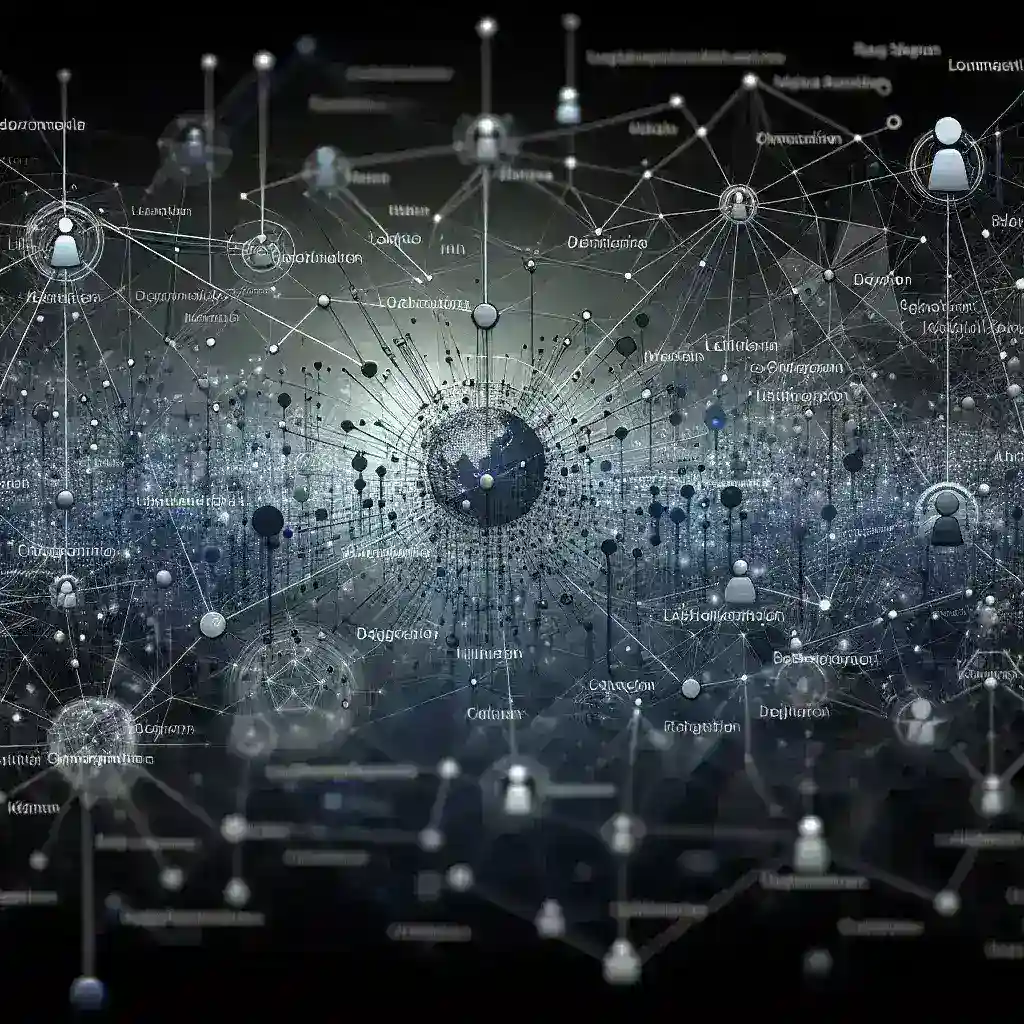 "Visual representation of the risks associated with third-party data aggregators, featuring warning signs, data privacy icons, and a blurred background of digital data streams."