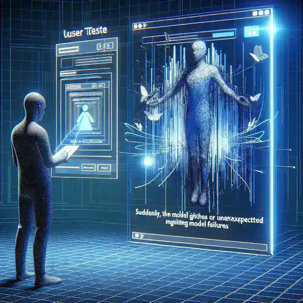 "User testing session revealing unexpected model failures during product evaluation, showcasing participants interacting with technology and providing feedback."
